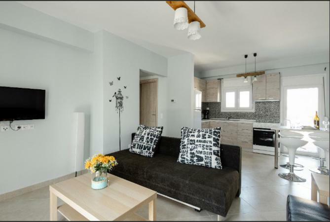 Bright Spacious Two-Bedroom Apartment Tesalonika Bagian luar foto